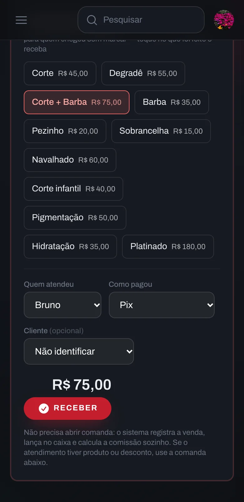 Tela Caixa aberta no celular